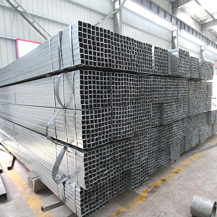 Low carbon black steel hot dip galvanized coating square tube/rectangular hollow tubular steel pipe
